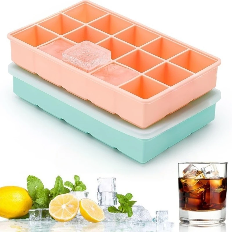 Freezer Tray Baby - 15/24칸 실리콘 아이스 큐브 몰드, 탈부착