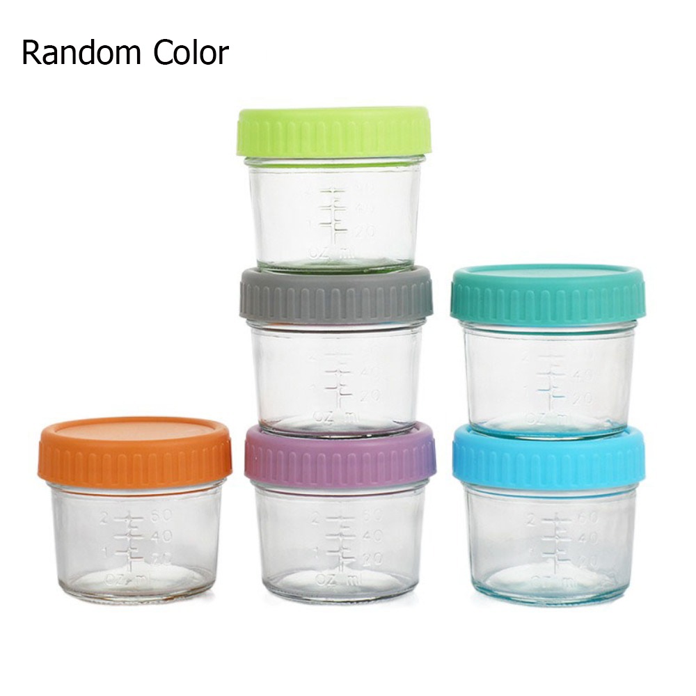Baby Food Glass Jars - 6개들이 메이슨 유리병 이유식 병 뚜껑