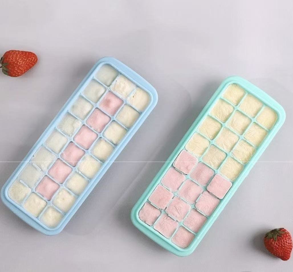 Baby Food Jelly - 뚜껑이 있는 실리콘 얼음 트레이 24