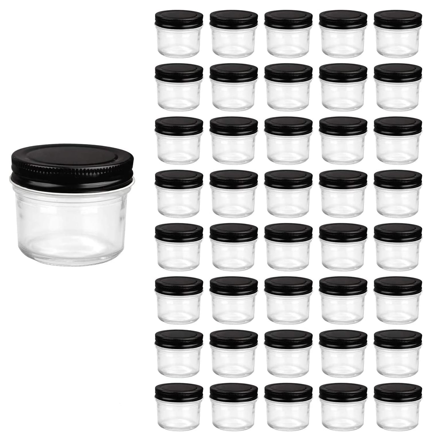 Baby Food Glass Jars - 100ml 유리병(뚜껑 포함), 작은 메이슨 병,
