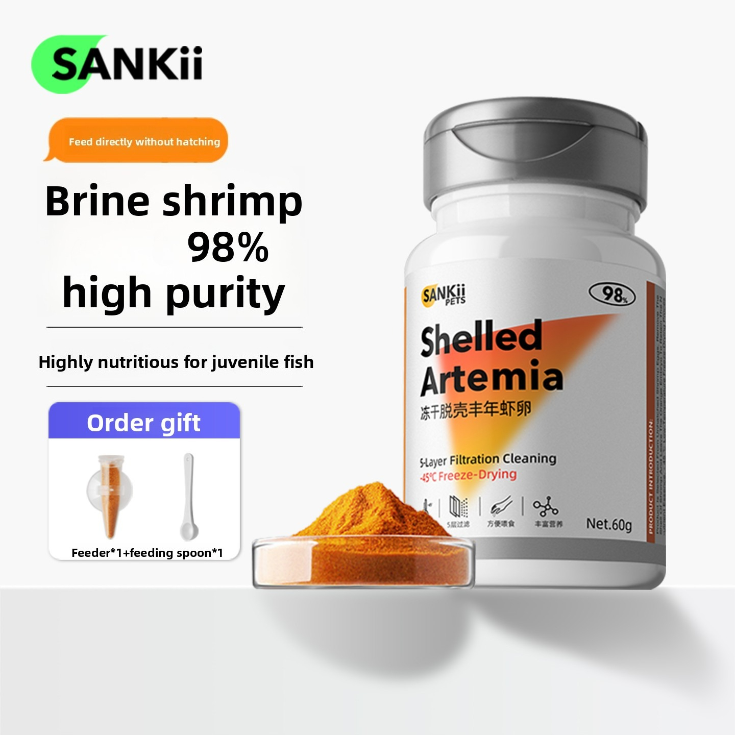 Baby Food With Protein - 산키이 탈피 브라인 쉬림프 아르테미아, 부화