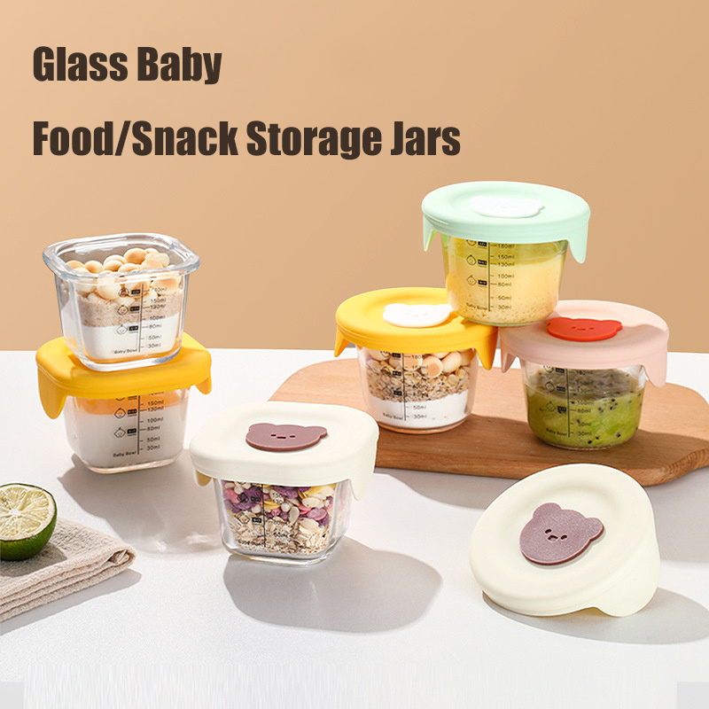 Baby Food Glass Jars - 뚜껑이 달린 유리 유아용 식품 보관