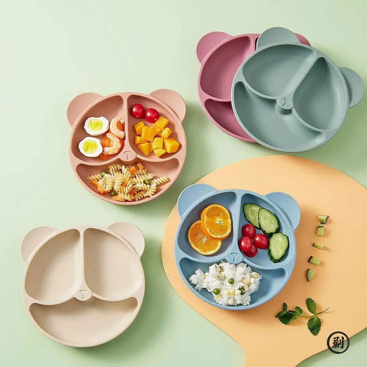 Baby Food Dinner - 1개 20x20x3cm 귀여운 곰 아기 이유식