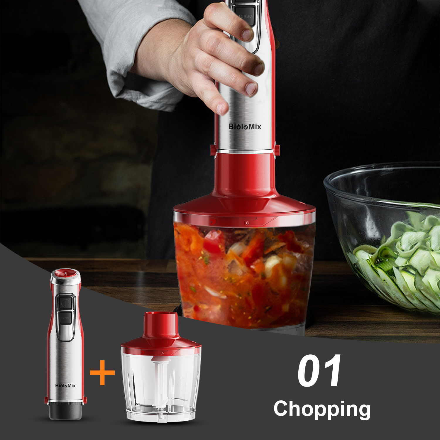BioloMix 4-in-1 핸드 스틱 블렌더 1200 - Baby Food Zubereiter 리뷰 및 가격