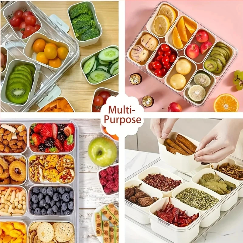 8칸 스낵 보관함(뚜껑 포함) 휴대용 여행용 샤퀴테리  - Snack Container Travel 리뷰 및 가격