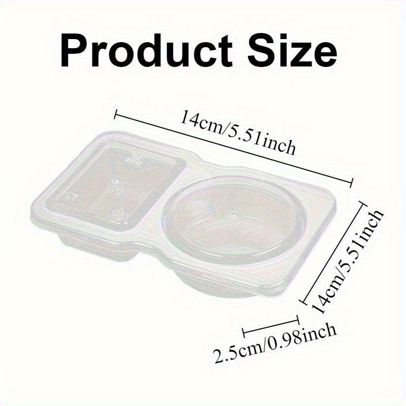 5/10/20PCS 뚜껑이있는 이중 구획 조미료 용기  - Snack Container Travel 리뷰 및 가격