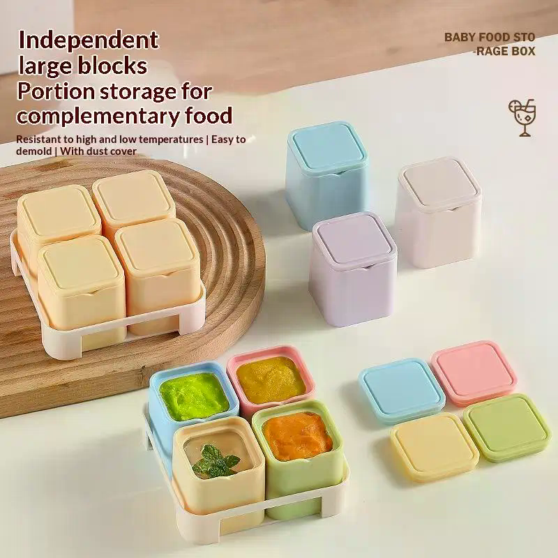 4칸 이유식 보관용기, 먼지 방지 뚜껑과 트레이 디자인 - Baby Food Homemade 리뷰 및 가격