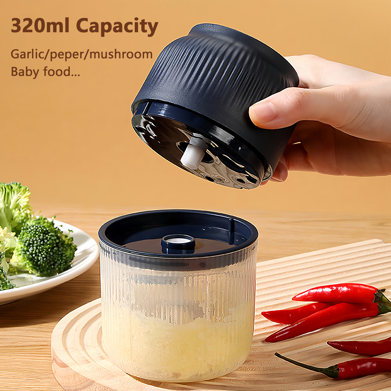 320ml 전기 미니 마늘 다지기 USB 칠리 페퍼 그 - Baby Food Zubereiter 리뷰 및 가격