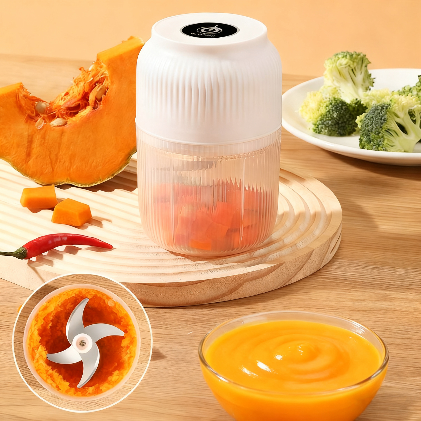 320ml 전기 미니 마늘 다지기 USB 칠리 페퍼 그 - Baby Food Zubereiter 리뷰 및 가격
