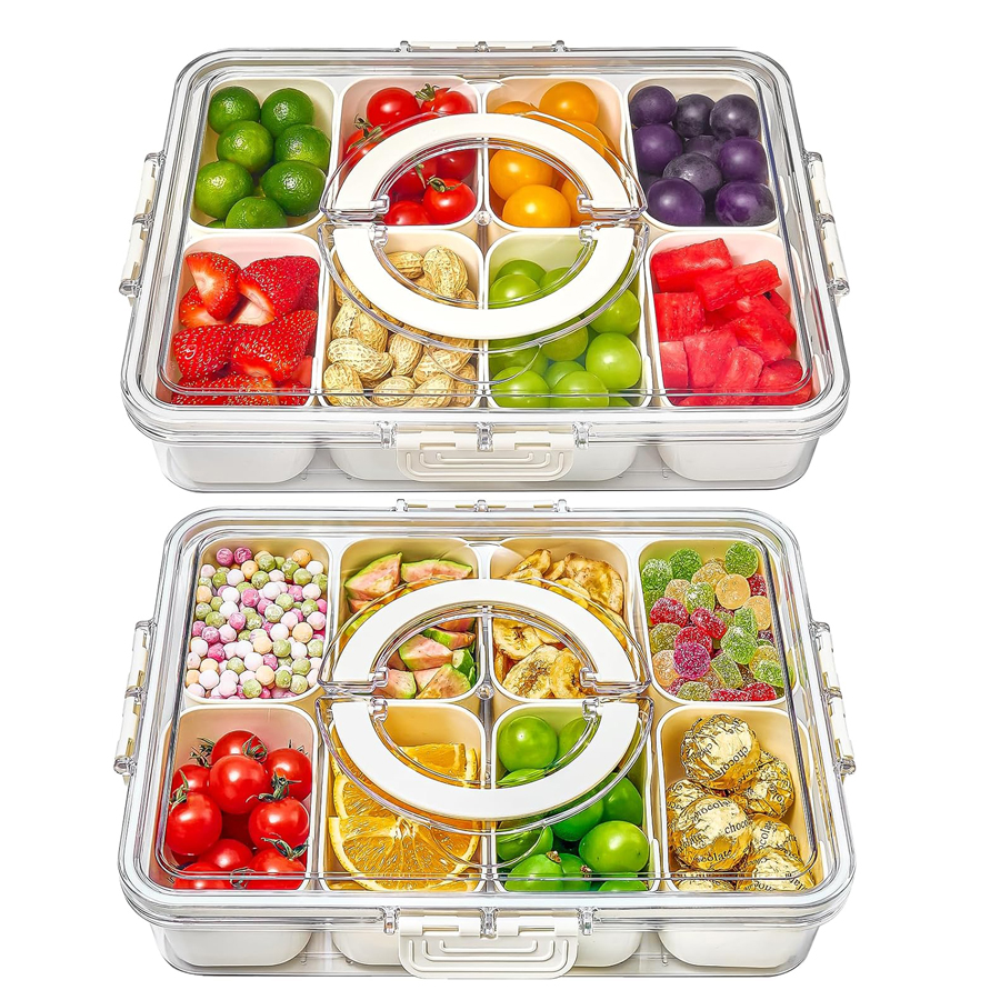 4/8칸 간식 보관함 휴대용 여행 냉장고 식품 보관함, - Snack Container Travel 리뷰 및 가격