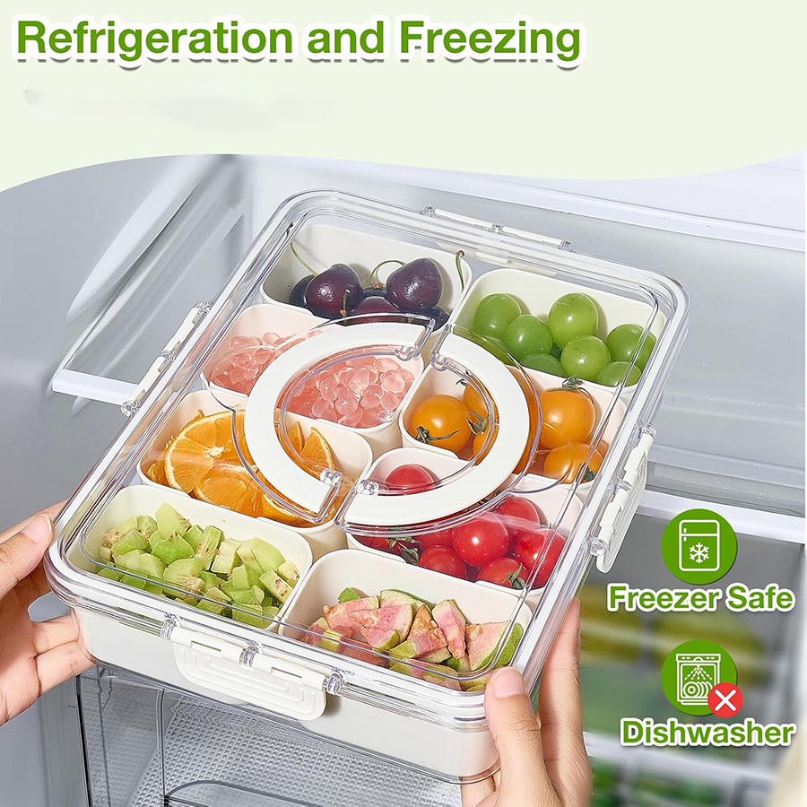 4/8칸 간식 보관함 휴대용 여행 냉장고 식품 보관함, - Snack Container Travel 리뷰 및 가격