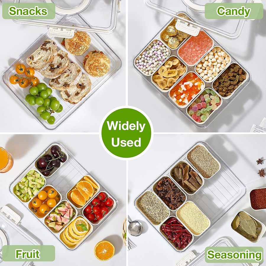 4/8칸 간식 보관함 휴대용 여행 냉장고 식품 보관함, - Snack Container Travel 리뷰 및 가격