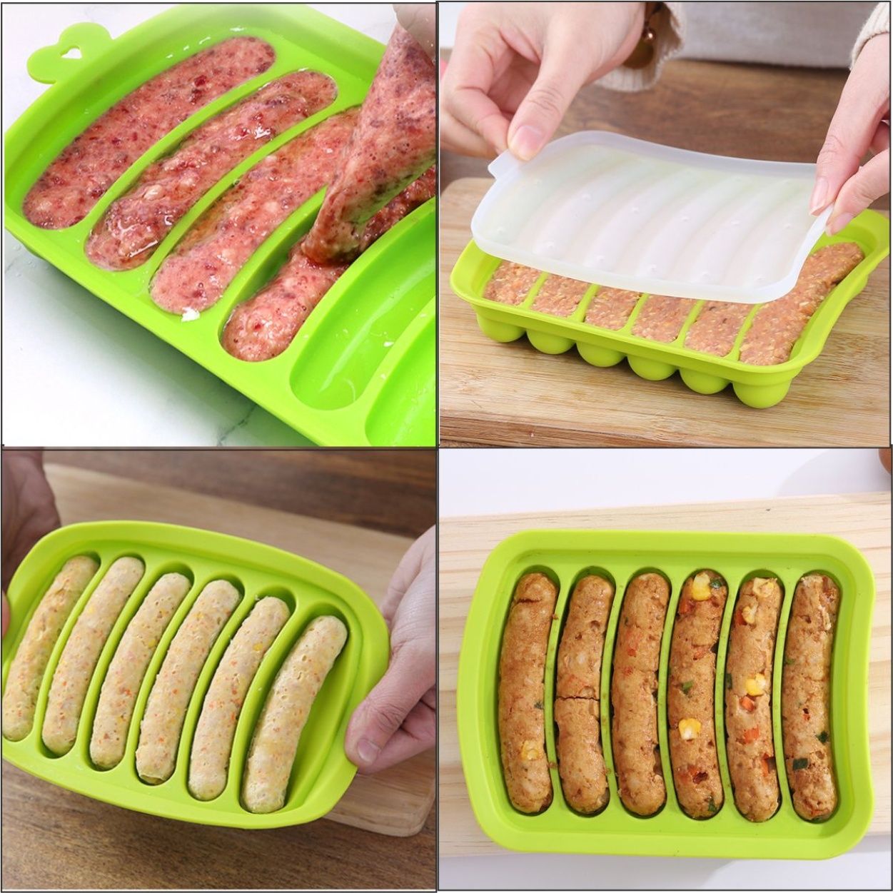 식품 등급 실리콘 소시지 틀 아기 음식 도구 수제 햄  - Baby Food Homemade 리뷰 및 가격