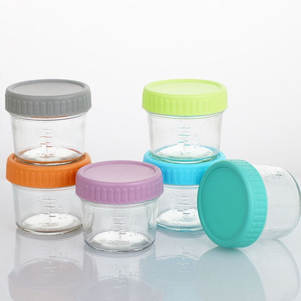 6개들이 유리 이유식 용기, 눈금 표시가 있는 재사용  - Baby Food Glass Jars 리뷰 및 가격