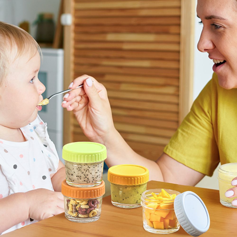 6pcs 다목적 유리 베이비 푸드 용기 뚜껑이 있는 재 - Baby Food Glass Jars 리뷰 및 가격