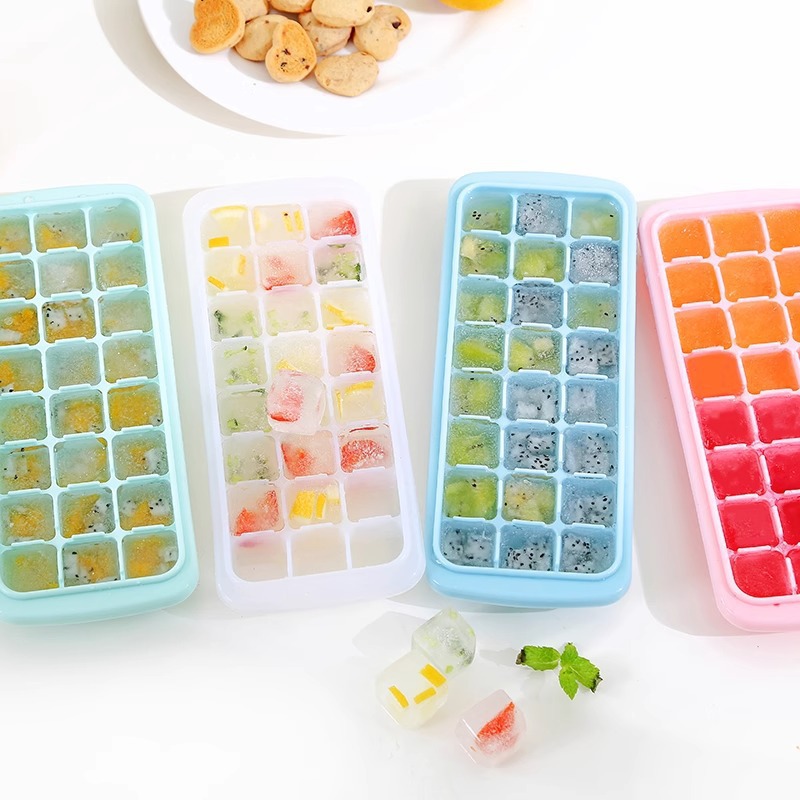 24칸 실리콘 아이스 큐브 트레이 (뚜껑 포함) 젤리  - Baby Food Jelly 리뷰 및 가격