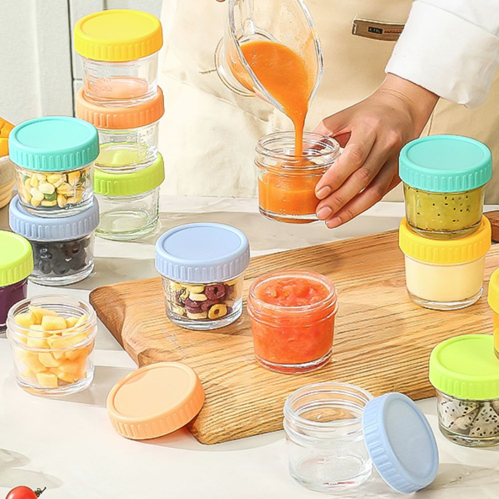 6개입 메이슨 유리병 아기 음식 용기 눈금 표시 재사용 - Baby Food Glass Jars 리뷰 및 가격