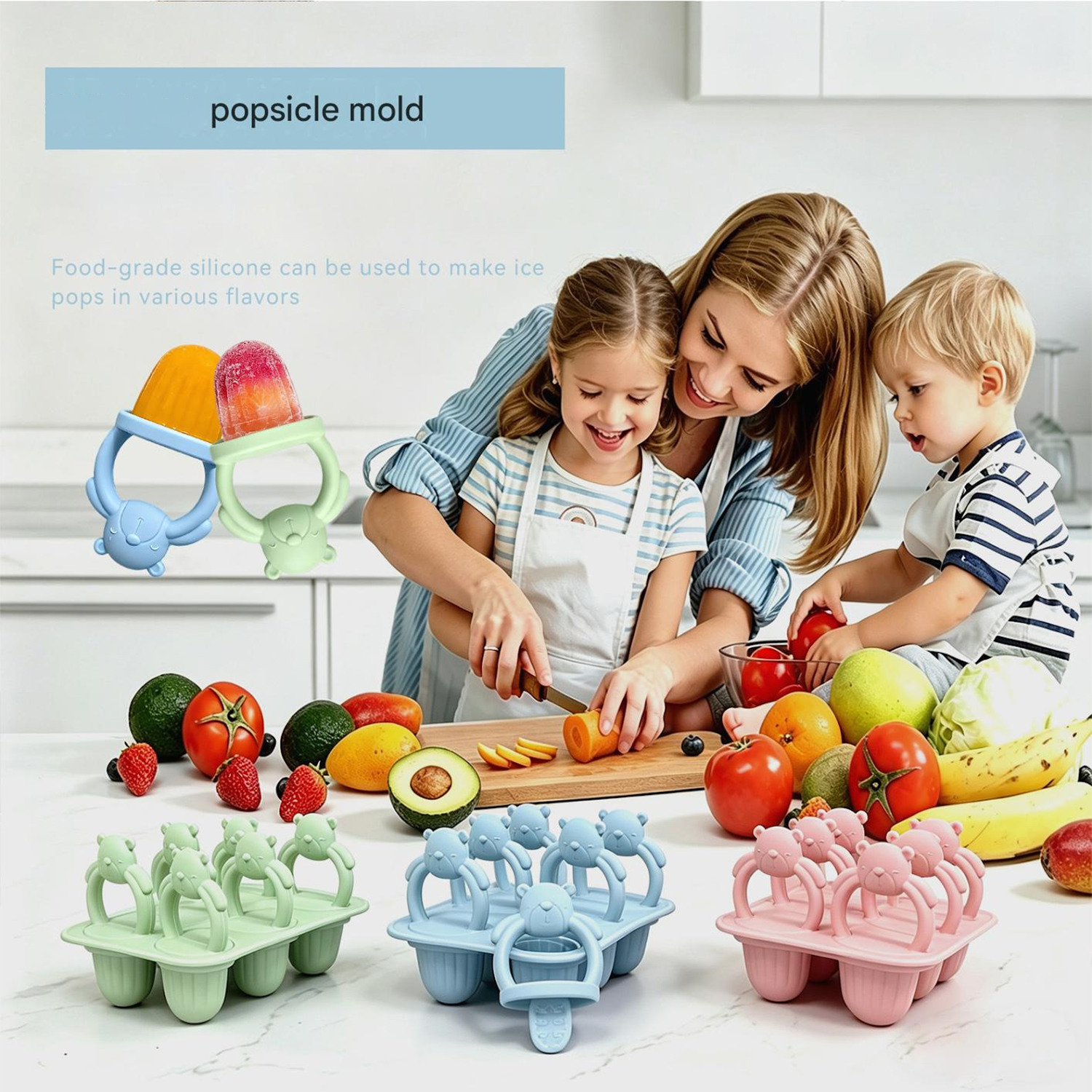 6칸 실리콘 곰돌이 모양 아이스크림 몰드, 수제 이유식 - Baby Food Homemade 리뷰 및 가격