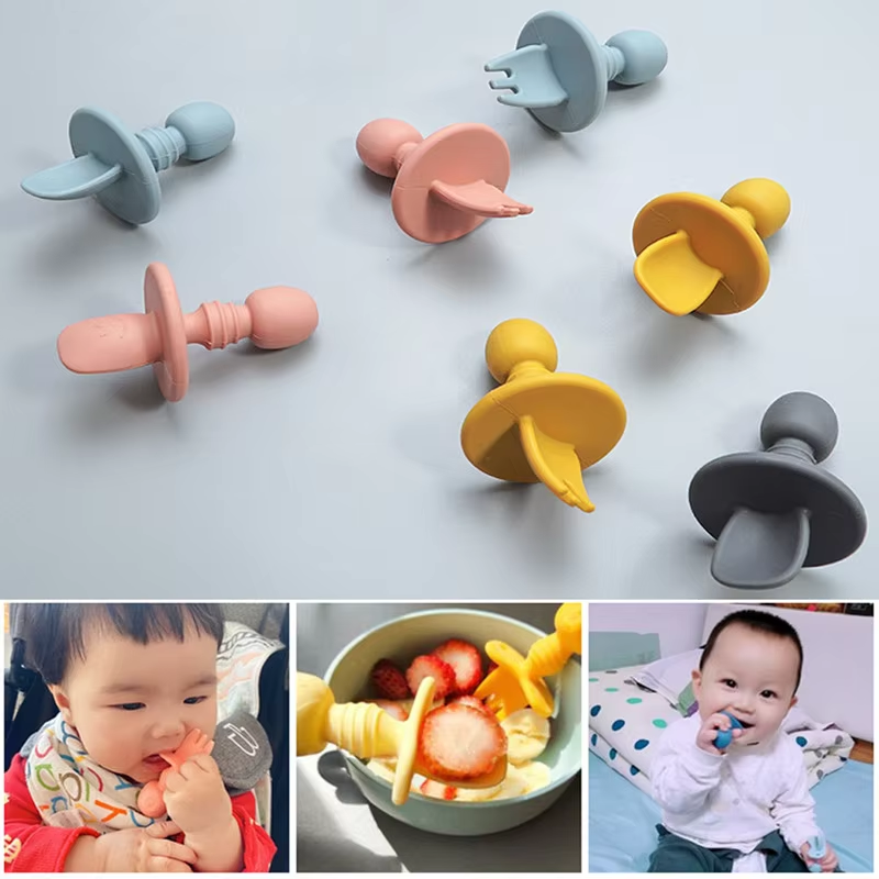 아기용 실리콘 식기, 아기용 포크와 스푼 세트, 6개월 - Baby Food For 6 Months 리뷰 및 가격