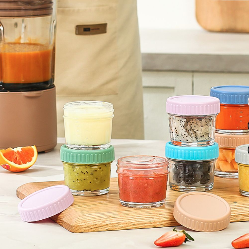6개들이 메이슨 유리병 이유식 병 재사용 가능 눈금 디 - Baby Food Glass Jars 리뷰 및 가격