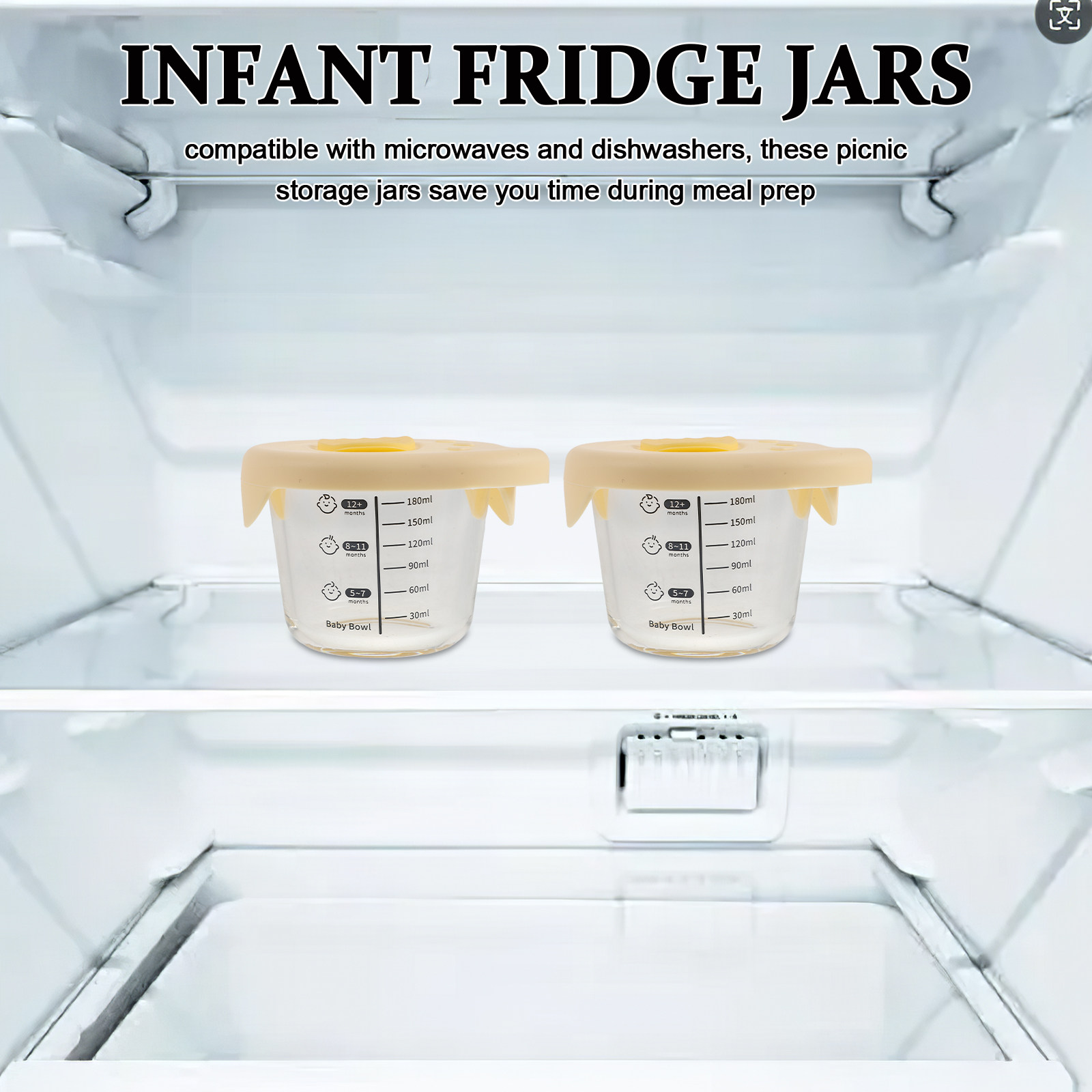 2Pcs 아기 음식 저장 그릇 유리 누출 방지 유아용  - Baby Food Glass Jars 리뷰 및 가격