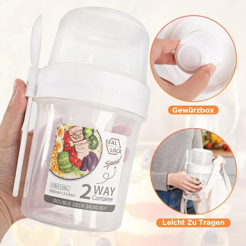 샐러드 컵 아침 식사 컵 휴대용 식품 저장 도시락 상자 - Baby Food Oatmeal 리뷰 및 가격